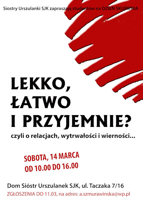 2015, Poznań, Dzień skupienia dla studentów