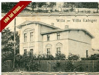 Fragment pocztówki z willą Rabigera