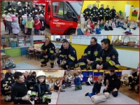 Spotkanie ze strażakami - w przedszkolu w Sokolnikach